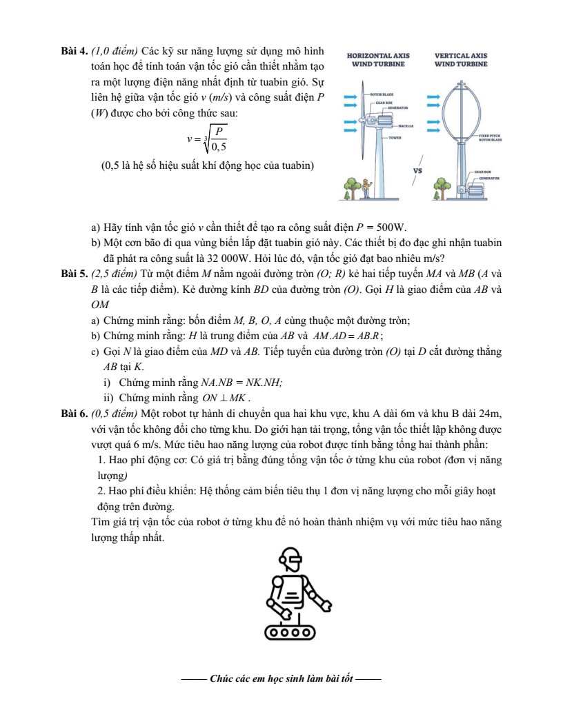 Đề thi Học kì 1 Toán 9 trường THCS Ngô Sĩ Liên (Hà Nội) năm 2025-2026