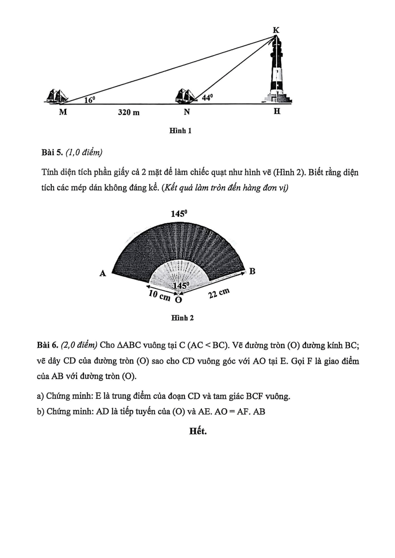 Đề thi Học kì 1 Toán 9 trường THCS Phạm Ngọc Thạch năm 2025-2026