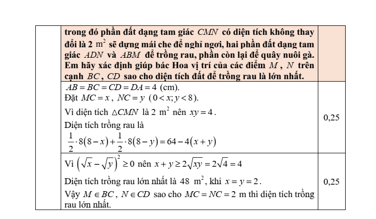 Đề thi Học kì 2 Toán 9 phòng GD&ĐT Ba Đình (Hà Nội) năm 2024-2025