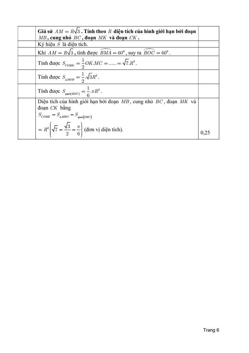 Đề thi Học kì 2 Toán 9 phòng GD&ĐT Tân Phú (Tp.HCM) năm 2024-2025
