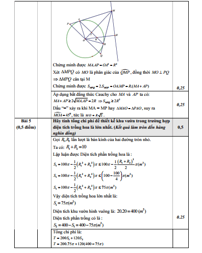 Đề thi Học kì 2 Toán 9 trường THCS Mai Dịch (Hà Nội) năm 2025-2026