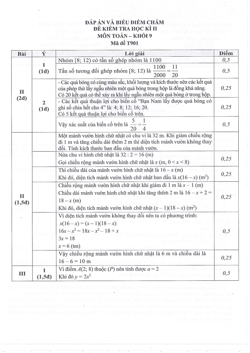Đề thi Học kì 2 Toán 9 trường THCS Ngọc Lâm (Hà Nội) năm 2024-2025