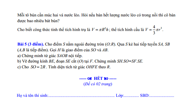 Đề thi Học kì 2 Toán 9 trường THCS Nguyễn Thị Thập (TP. HCM) năm 2025-2026