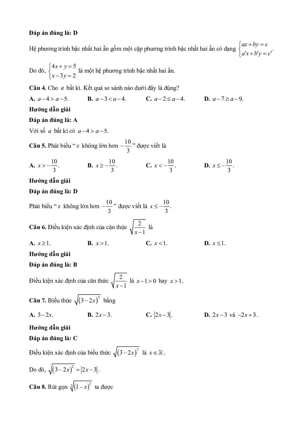 10 Đề thi Học kì 1 Toán 9 Cánh diều (có đáp án, cấu trúc mới)