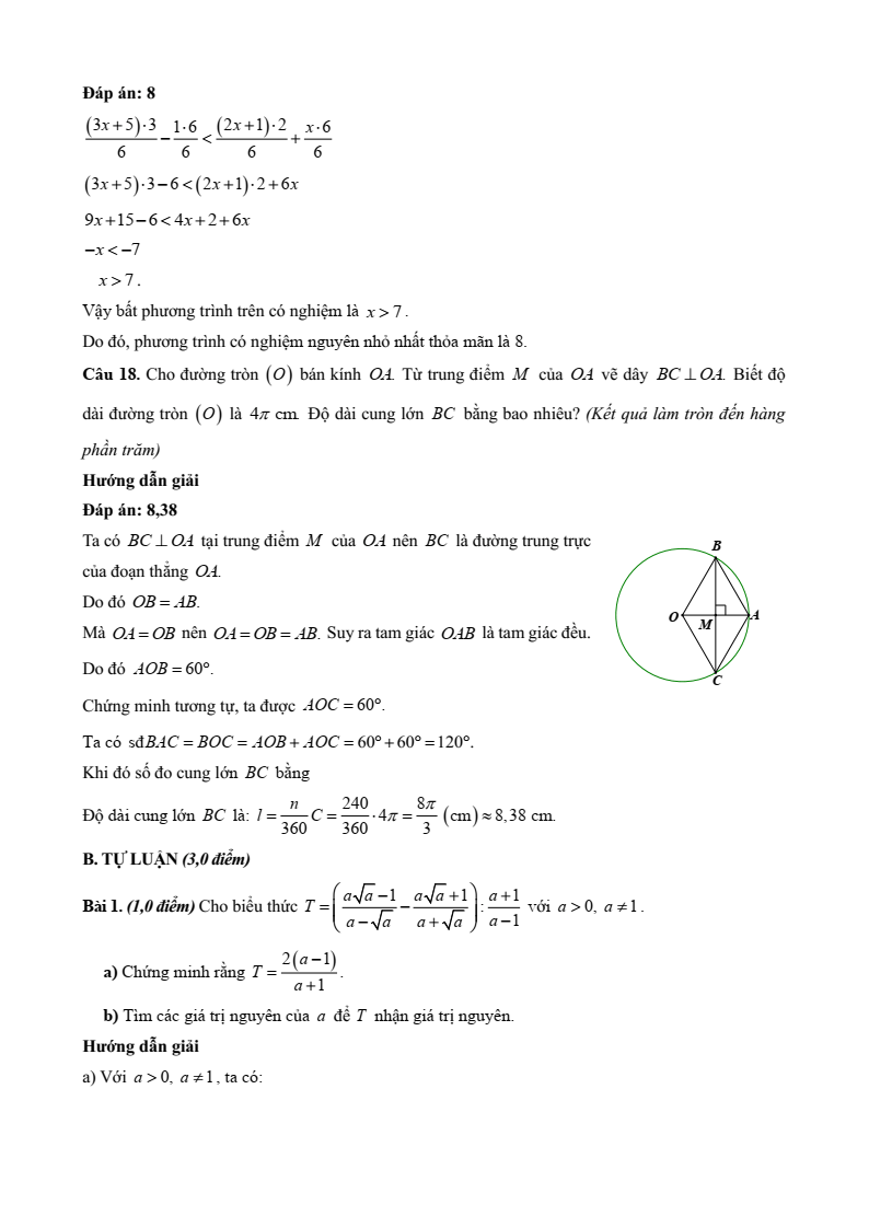 10 Đề thi Học kì 1 Toán 9 Chân trời sáng tạo (có đáp án, cấu trúc mới)