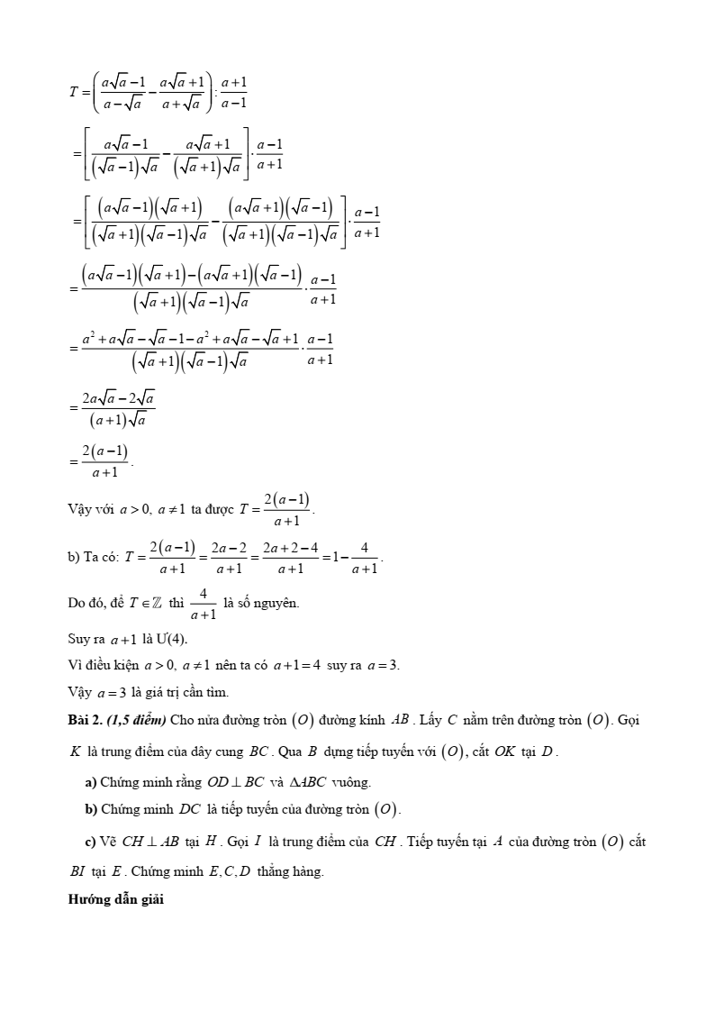 10 Đề thi Học kì 1 Toán 9 Chân trời sáng tạo (có đáp án, cấu trúc mới)
