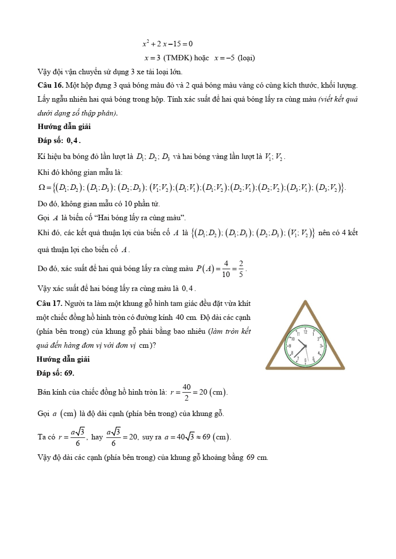 10+ Đề thi Học kì 2 Toán 9 Kết nối tri thức (cấu trúc mới, có đáp án)