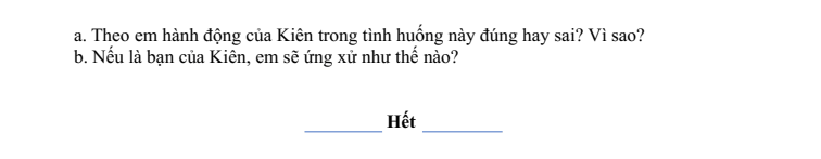 Đề thi Giữa kì 1 GDCD 9 năm 2024-2025 trường THCS Vinh Quang (Kon Tum)