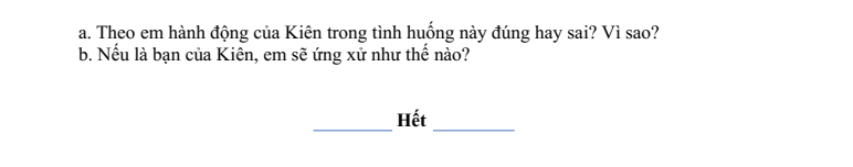 Đề thi Giữa kì 1 GDCD 9 năm 2024-2025 trường THCS Vinh Quang (Kon Tum)