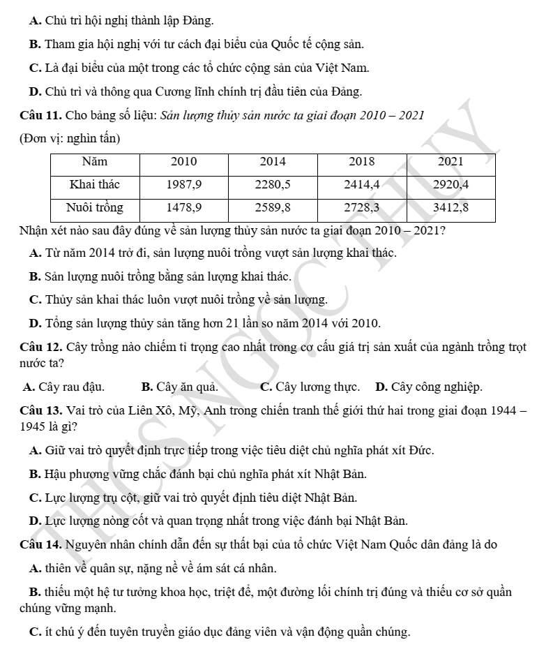 Đề thi Giữa kì 1 Lịch Sử và Địa Lí 9 năm 2025-2026 trường THCS Ngọc Thụy (Hà Nội)