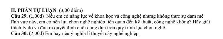 Đề thi Học kì 1 Công nghệ 9 năm 2024-2025 trường THCS Ninh Đông (Khánh Hòa)