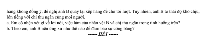 Đề thi Học kì 1 GDCD 9 năm 2024-2025 trường THCS Ngô Gia Tự (Hà Nội)