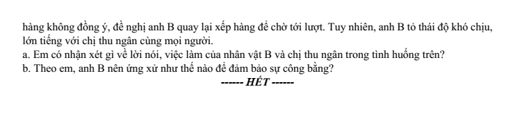 Đề thi Học kì 1 GDCD 9 năm 2024-2025 trường THCS Ngô Gia Tự (Hà Nội)