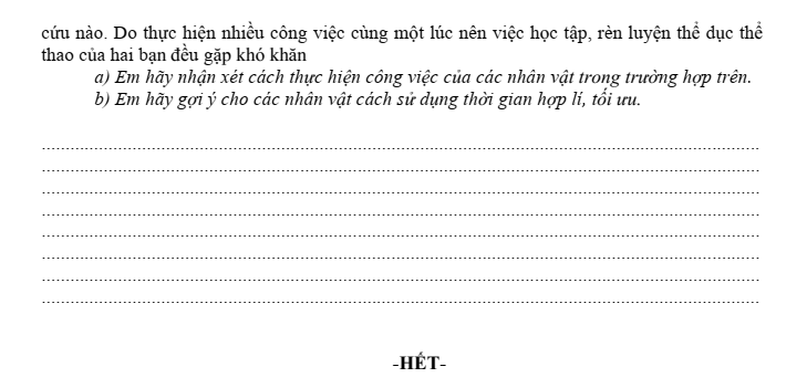 Đề thi Học kì 1 GDCD 9 năm 2025-2026 trường TH&THCS Tân Trung (Tp.HCM)