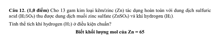 Đề thi Học kì 1 KHTN 9 năm 2025-2026 trường TH&THCS Tân Trung (Tp.HCM)