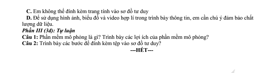 Đề thi Học kì 1 Tin học 9 năm 2025-2026 trường THCS Ngọc Thụy (Hà Nội)
