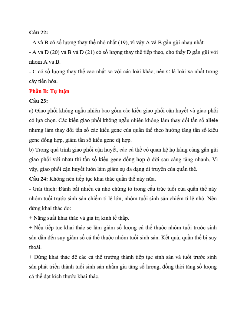 2+ Đề thi Giữa kì 2 Sinh học 12 Kết nối tri thức (cấu trúc mới, có đáp án)
