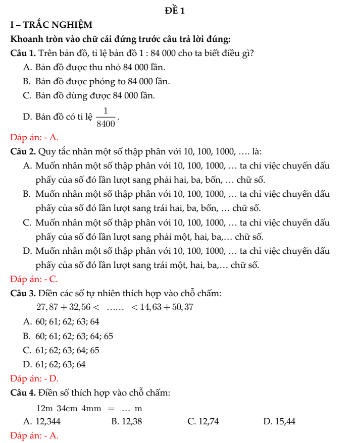20+ Đề thi Toán lớp 5 Học kì 1 Cánh diều 2025 (tải nhiều)