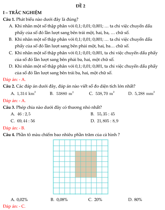 20+ Đề thi Toán lớp 5 Học kì 1 Cánh diều 2025 (tải nhiều)