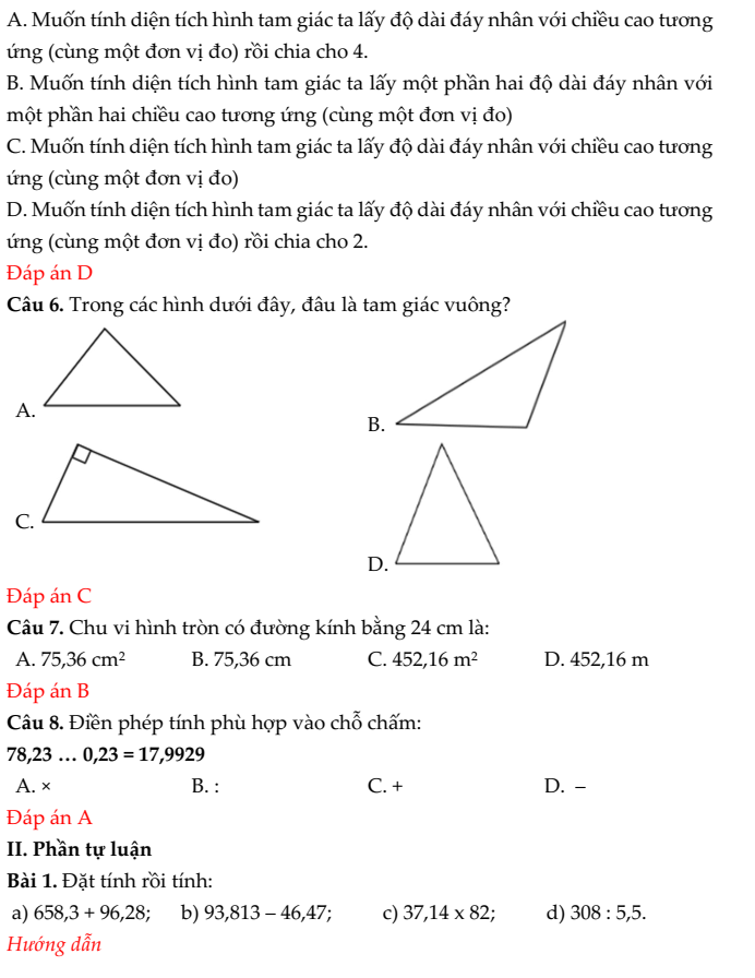 20+ Đề thi Toán lớp 5 Học kì 1 Chân trời sáng tạo 2025 (tải nhiều)