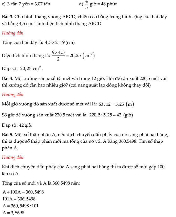 20+ Đề thi Toán lớp 5 Học kì 1 Kết nối tri thức 2025 (tải nhiều)