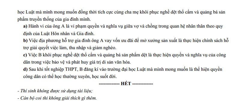 Đề thi thử KTPL Tốt nghiệp THPT 2025-2026 Sở Hưng Yên (Lần 2)