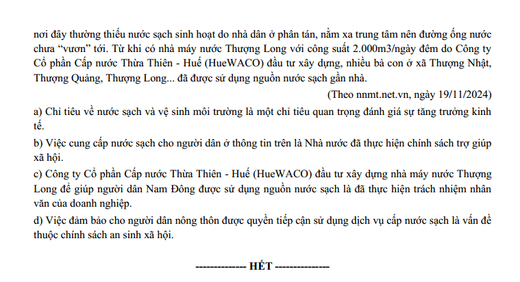 Đề thi thử KTPL Tốt nghiệp THPT 2025-2026 Sở Thành phố Huế