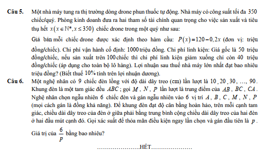 Đề thi thử Toán Tốt nghiệp 2025-2026 trường THPT Nguyễn Gia Thiều (Hà Nội)