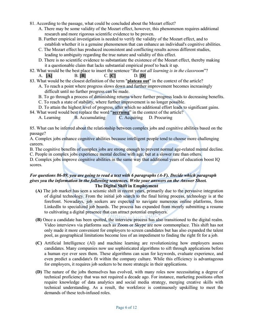 Đề minh họa Chuyên Tiếng Anh vào lớp 10 trường Phổ thông Năng khiếu 2026