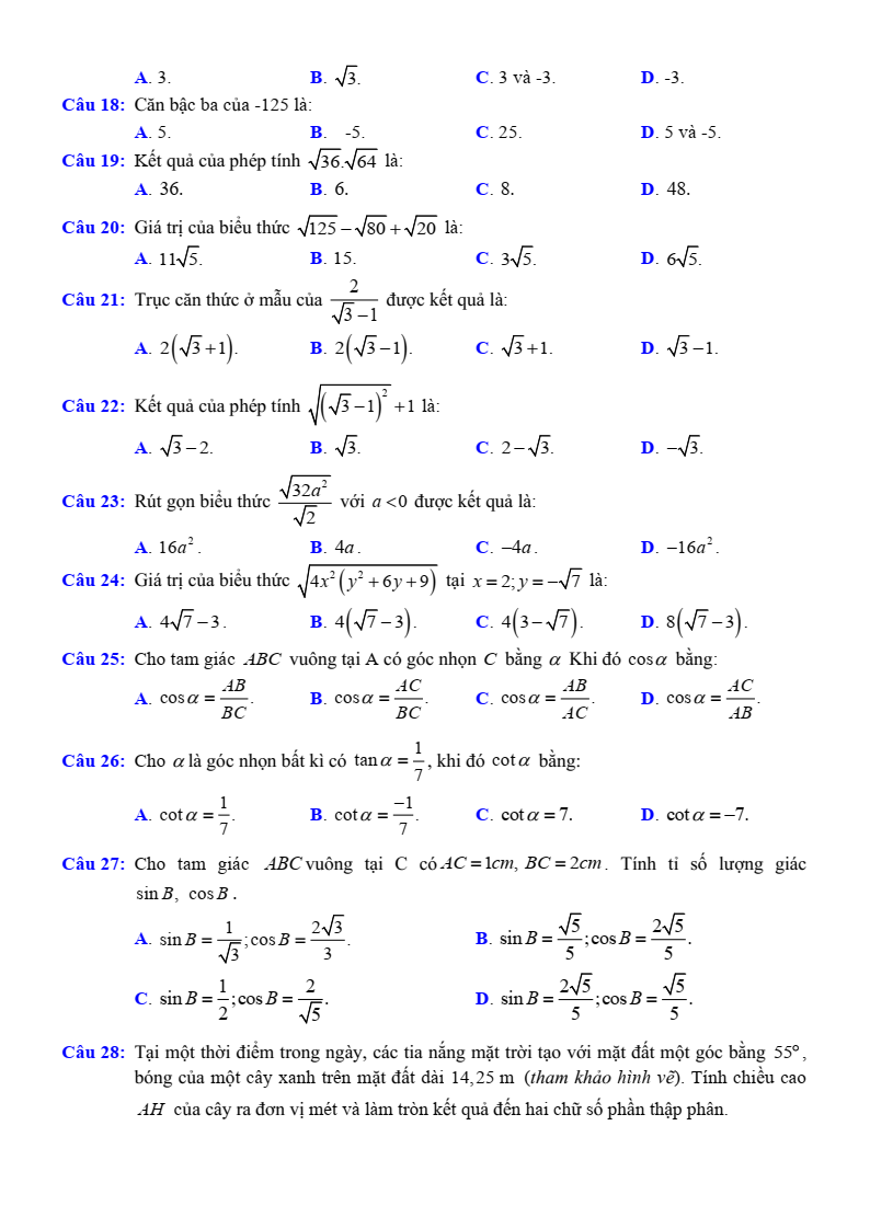 Đề minh họa Toán vào lớp 10 Sở GD&ĐT Đồng Tháp (Chung) năm 2026