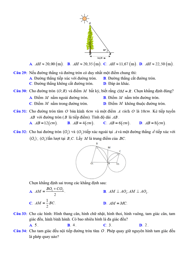 Đề minh họa Toán vào lớp 10 Sở GD&ĐT Đồng Tháp (Chung) năm 2026