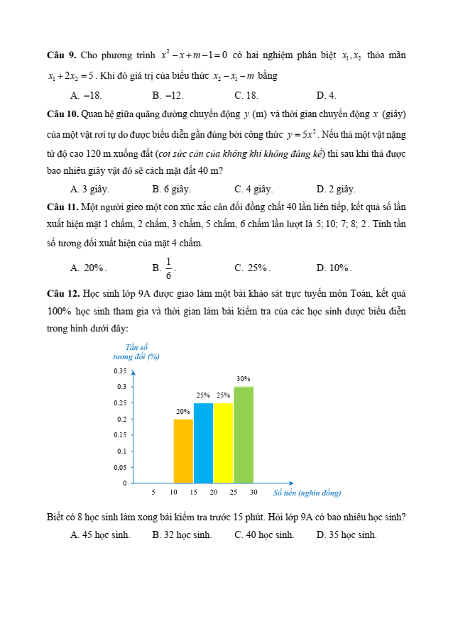 Đề thi thử Toán vào lớp 10 năm 2025 Sở GD&ĐT Bắc Giang
