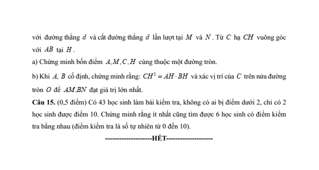 Đề thi thử Toán vào lớp 10 năm 2025 trường THCS Hoằng Thanh