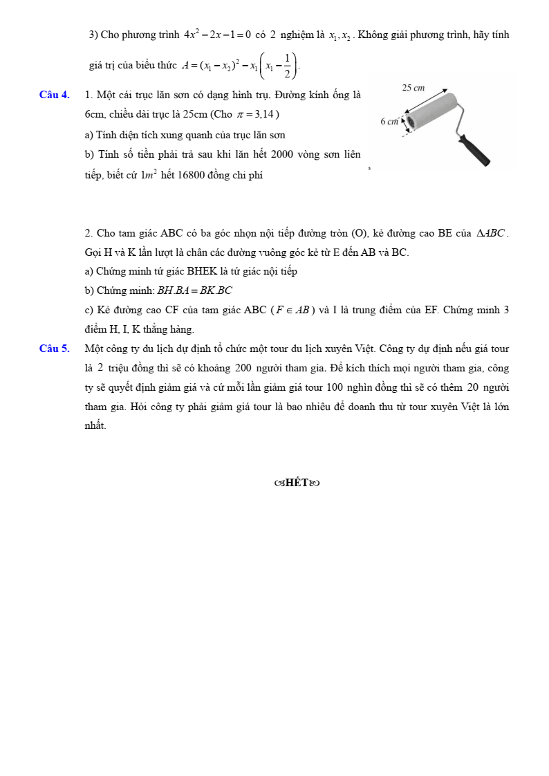 Đề thi thử Toán vào lớp 10 năm 2025-2026 Phòng GD&ĐT Thạch Thất (Hà Nội)