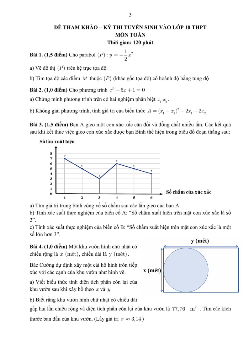 Đề thi thử Toán vào lớp 10 năm 2026 Sở GD&ĐT Tp Hồ Chí Minh