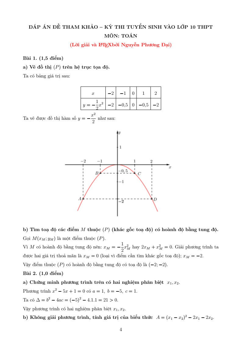 Đề thi thử Toán vào lớp 10 năm 2026 Sở GD&ĐT Tp Hồ Chí Minh