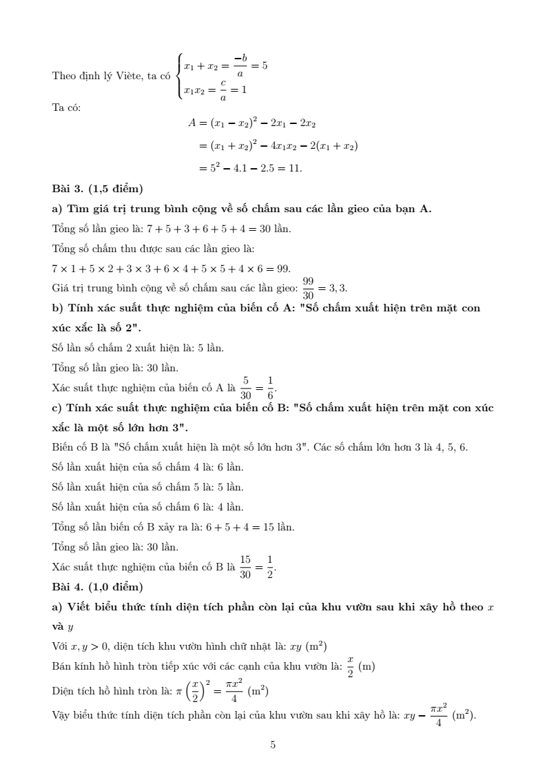 Đề thi thử Toán vào lớp 10 năm 2026 Sở GD&ĐT Tp Hồ Chí Minh