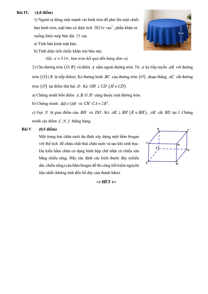 Đề thi thử Toán vào lớp 10 năm 2025-2026 trường THCS Tây Mỗ 3 (Hà Nội)