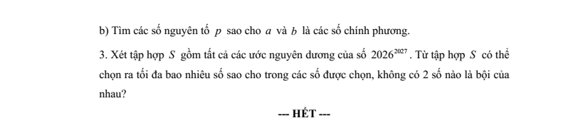 Đề tuyển sinh vào lớp 10 Toán (Chuyên) Lạng Sơn năm 2026