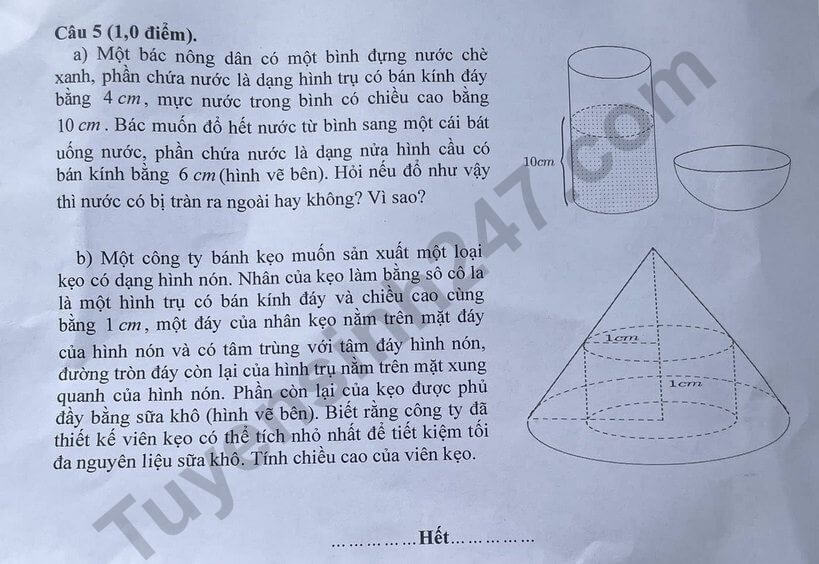 Đề chính thức thi Toán vào lớp 10 Nghệ An năm 2025