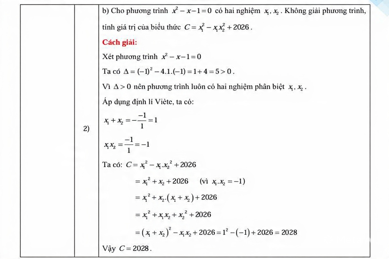Giải Đề tuyển sinh vào lớp 10 Toán Ninh Bình năm 2026