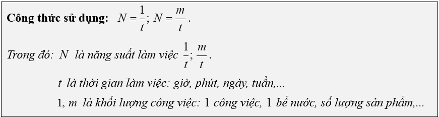 (Ôn thi Toán vào 10) Bài toán năng suất