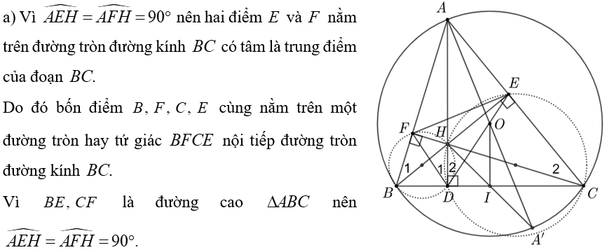 (Ôn thi Toán vào 10) Bài toán về đường cao và phân giác của tam giác nội tiếp đường tròn