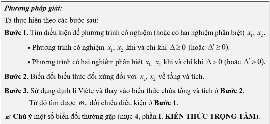 (Ôn thi Toán vào 10) Định lí Viète và ứng dụng