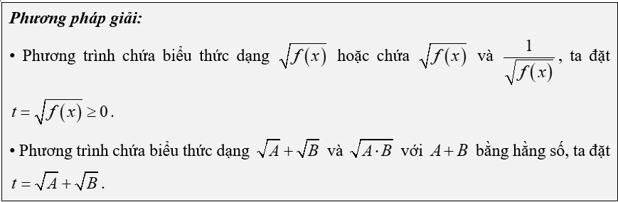 (Ôn thi Toán vào 10) Giải phương trình vô tỉ bằng phương pháp đặt ẩn phụ