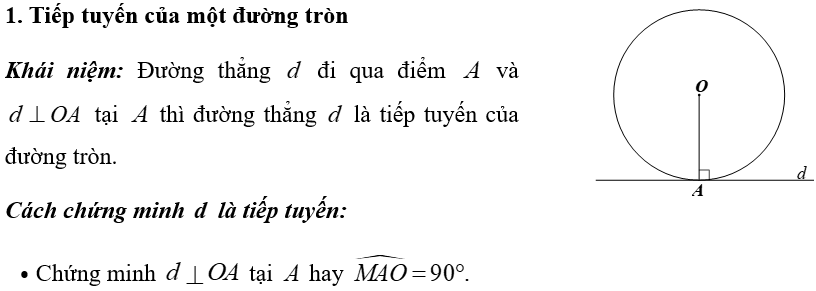 (Ôn thi Toán vào 10) Tiếp tuyến và một số bài toán liên quan