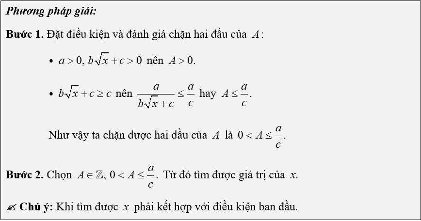 (Ôn thi Toán vào 10) Tìm x để biểu thức A nguyên
