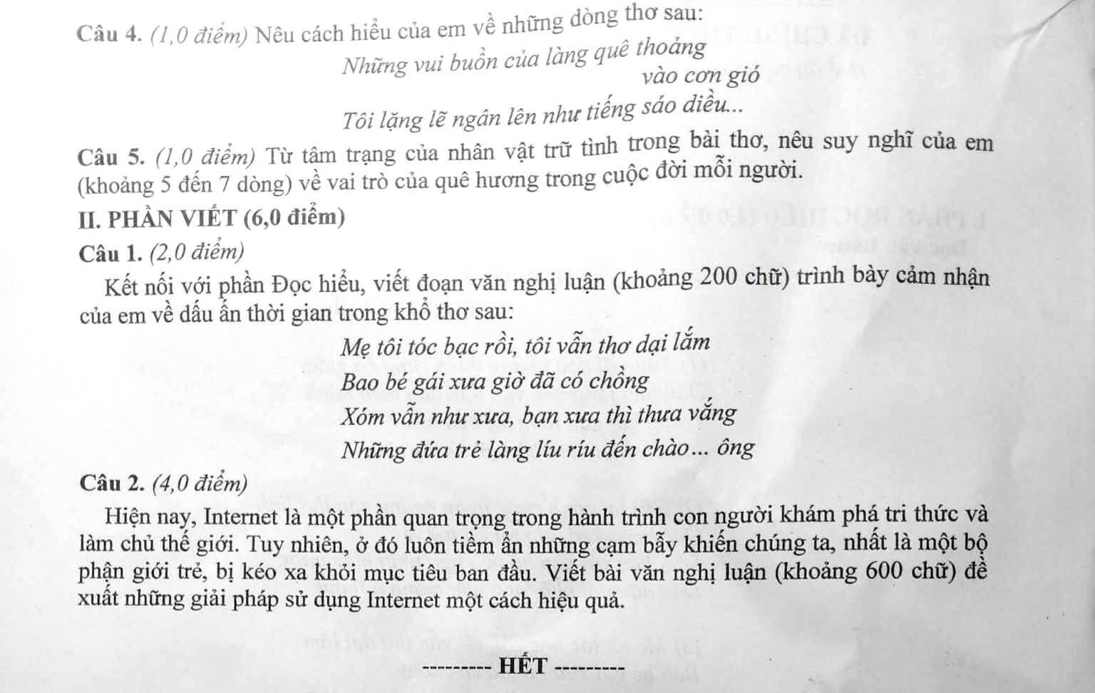 Giải Đề tuyển sinh vào lớp 10 Văn Gia Lai năm 2026