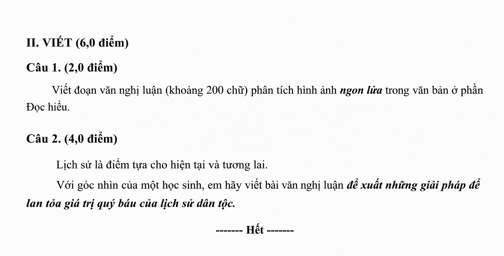 Đề tuyển sinh vào lớp 10 Văn Nghệ An năm 2026