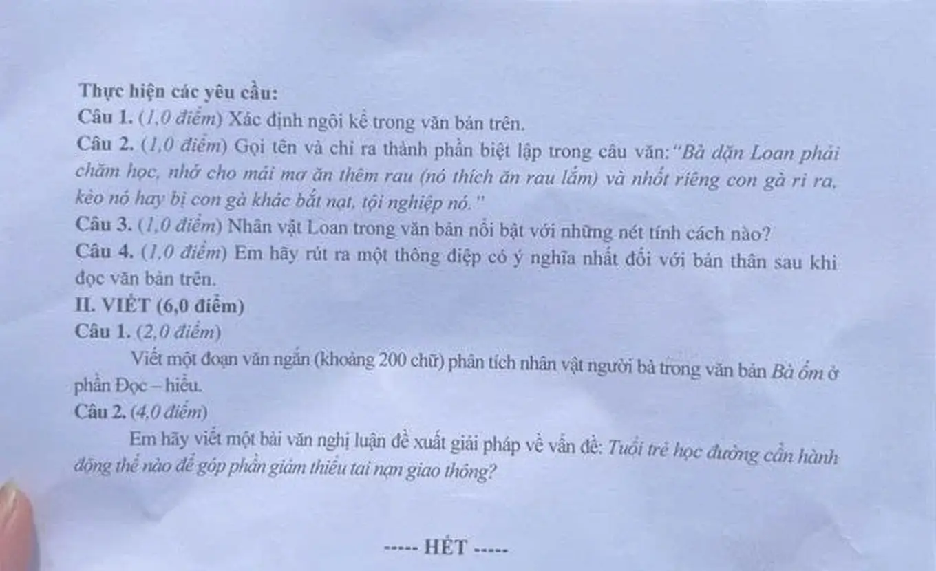 Giải Đề tuyển sinh vào lớp 10 Văn Tây Ninh năm 2026